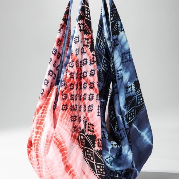 Multi colored and print fine cotton boho bag. - Picture 3 of 7